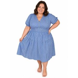 army dress blues with bow tie MILVA MI Blue + White Striped Summer Maxi Dress – Timeless main image 1